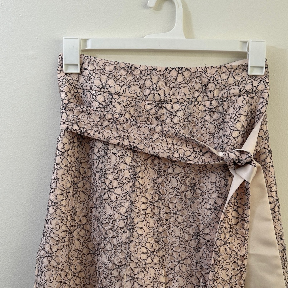 KELLY BLUE A-Line Skirt with Tie Waist SIZE 2 WOMEN'S SMALL Lined Belted Lace - Picture 12 of 15